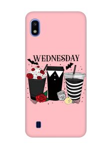 Матовий рожевий чохол на Samsung Galaxy A10 (2019) A105 Коктейлі. Венздей (принт 216)