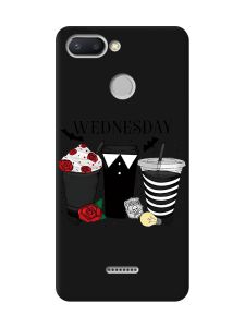 Матовий чорний чохол на Xiaomi Redmi 6 Коктейлі. Венздей (принт 216)