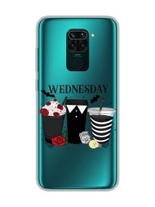 Прозорий чохол на Xiaomi Redmi Note 9 Коктейлі. Венздей (принт 216)