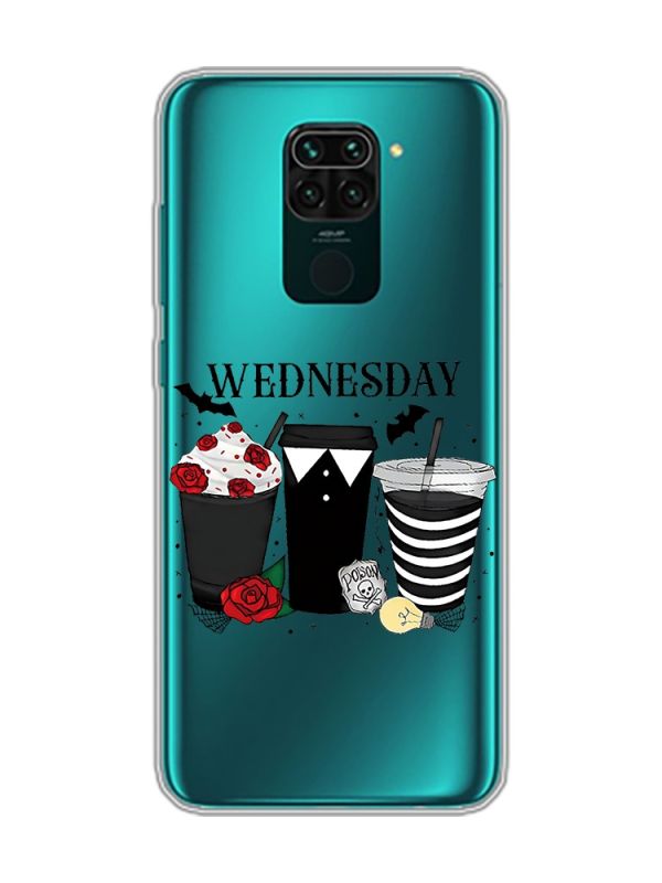 Прозорий чохол на Xiaomi Redmi Note 9 Коктейлі. Венздей (принт 216)