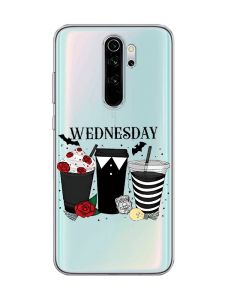 Прозорий чохол на Xiaomi Redmi Note 8 Pro Коктейлі. Венздей (принт 216)