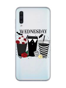Прозорий чохол на Samsung Galaxy A50 (2019) A505 Коктейлі. Венздей (принт 216)