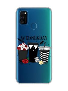 Прозорий чохол на Samsung Galaxy M30s/М21  Коктейлі. Венздей (принт 216)