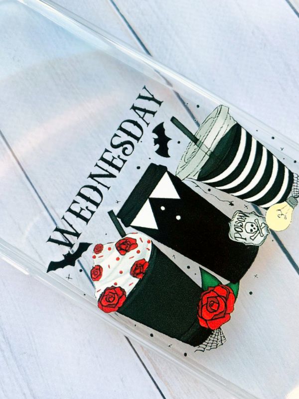 Прозорий чохол на iPhone 12 Pro Max Коктейлі. Венздей (принт 216)