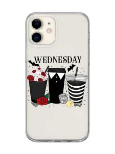 Прозорий чохол на iPhone 12 mini Коктейлі. Венздей (принт 216)