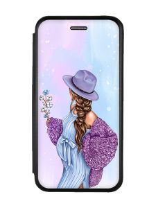 Чохол-книжка з малюнком для Xiaomi Redmi Note 8T Чорний; В очікуванні хлопчика (принт 222)