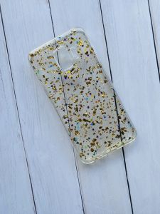 Силіконовий прозорий чохол із зірочками для Samsung Galaxy J2 Core Золотий