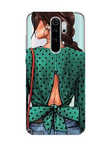 Прозорий чохол на Xiaomi Redmi Note 8 Pro Дівчина в зеленому (принт 224)