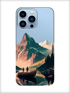 Прозорий чохол на Apple iPhone 13 Pro Max :: Човен. Пейзаж (принт 246)