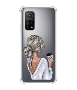 Чохол з потовщеними кутами для Xiaomi Mi 10T/Mi 10T Pro Дівчина з латте (принт 227)