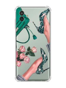 Чохол з потовщеними кутами на Samsung Galaxy M13 5G Туфельки і квіти (принт 225)