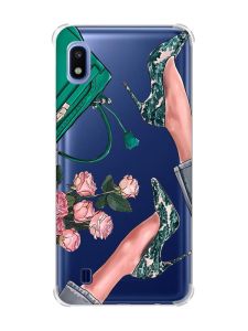 Чохол з потовщеними кутами на Samsung Galaxy A10 (2019)/A105 Туфельки і квіти (принт 225)