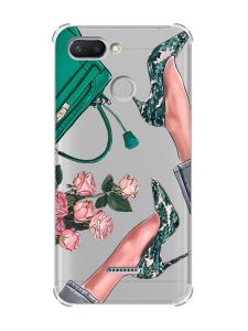 Чохол із потовщеними кутами для Xiaomi Redmi 6 :: Туфельки і квіти (принт 225)