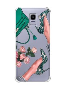 Чохол із потовщеними кутами на Samsung Galaxy J6 (2018) J600F :: Туфельки і квіти (принт 225)