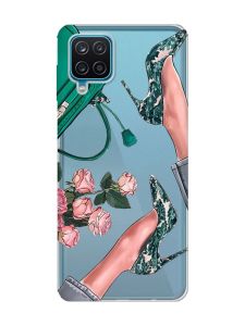 Прозорий чохол на Samsung A12 4G :: Туфельки і квіти (принт 225)