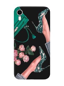Матовий чорний чохол на Apple iPhone XR :: Туфельки і квіти (принт 225)