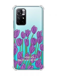 Чохол з потовщеними кутами на Xiaomi Redmi Note 11 4G Тюльпани (принт 265)