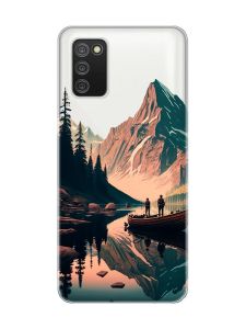 Прозорий чохол для Samsung Galaxy A02s :: Човен. Пейзаж (принт 246)