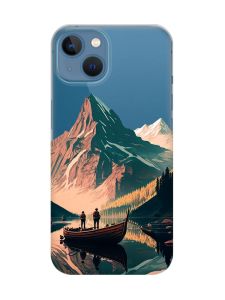 Прозорий чохол на Apple iPhone 13 :: Човен. Пейзаж (принт 246)