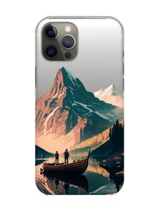 Прозорий чохол на iPhone 12 Pro Max :: Човен. Пейзаж (принт 246)