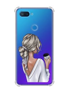 Чохол із потовщеними кутами на Xiaomi Mi 8 Lite Дівчина з латте (принт 227)