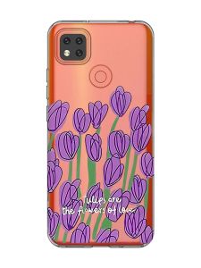 Прозорий чохол для Xiaomi Redmi 9C Тюльпани (принт 265)