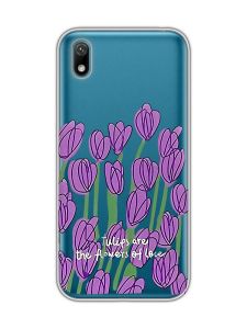 Прозорий чохол для Huawei Y5 2019 / Honor 8S Тюльпани (принт 265)