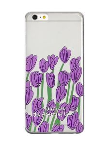 Прозорий чохол на iPhone 6+/6 Plus Тюльпани (принт 265)