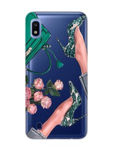 Прозорий чохол на Samsung Galaxy A10 (2019) A105 :: Туфельки і квіти (принт 225)