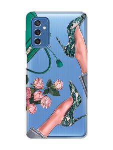 Прозорий чохол на Samsung Galaxy M52 :: Туфельки і квіти (принт 225)