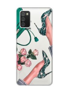 Прозорий чохол для Samsung Galaxy A02s :: Туфельки і квіти (принт 225)