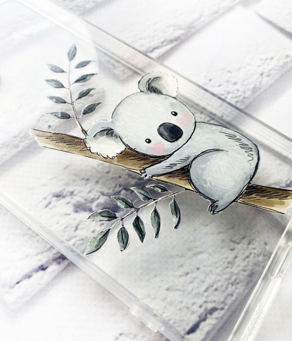 Прозорий чохол на iPhone 12 mini Коала принт 132