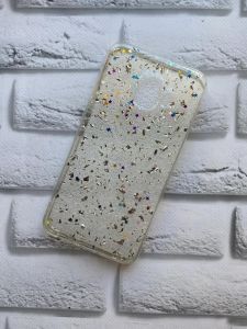 Силіконовий прозорий чохол із зірочками для Samsung Galaxy J2 Core Срібний
