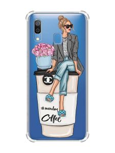 Чохол з потовщеними кутами на Samsung Galaxy A30 (2019) / A20 (2019) :: Дівчина на каві (принт 228)