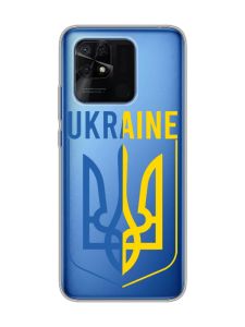 Прозорий чохол на Xiaomi Redmi 10C Тризуб (принт 254)