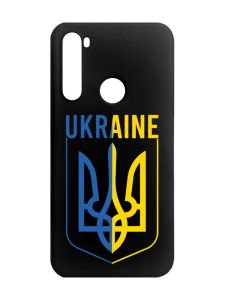 Матовий чорний чохол на Xiaomi Redmi Note 8 Тризуб (принт 254)