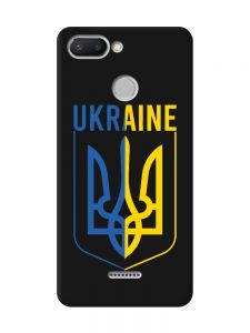 Матовий чорний чохол на Xiaomi Redmi 6 Тризуб (принт 254)