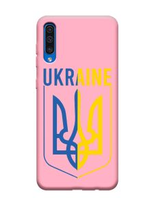 Матовий рожевий чохол на Samsung Galaxy A50 (2019) A505 Тризуб (принт 254)