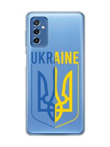 Прозорий чохол на Samsung Galaxy M52 Тризуб (принт 254)