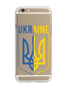 Прозорий чохол на iPhone 6/6s :: Тризуб (принт 254)