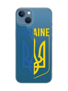 Прозорий чохол на Apple iPhone 13 Тризуб (принт 254)