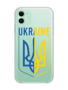 Прозорий чохол на Apple iPhone 11 (6,1) Тризуб (принт 254)