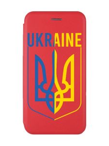 Чохол-книжка з малюнком для Samsung Galaxy A32 Червоний :: Тризуб (патріотичний принт 254)