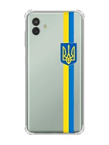 Чохол з потовщеними кутами на Samsung Galaxy M13 5G :: Стрічка Україна (патріотичний принт 253)