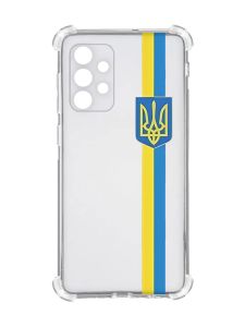 Чохол із потовщеними кутами на Oppo A72 5G :: Стрічка Україна (патріотичний принт 253)