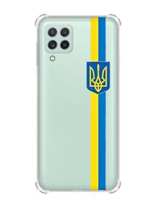Чохол із потовщеними кутами на Samsung Galaxy A22 5G / A22s 5G :: Стрічка Україна (патріотичний принт 253)