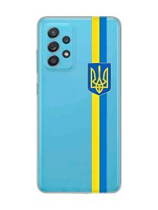 Прозорий чохол на Samsung Galaxy A52 :: Стрічка Україна (патріотичний принт 253)