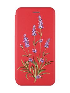 Чохол-книжка з малюнком для Samsung Galaxy A03s Червоний :: Гілочки лаванди (принт 266)
