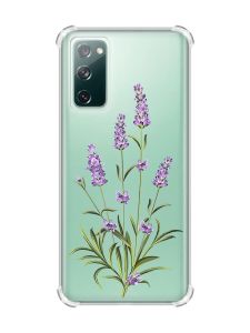 Прозорий чохол з потовщеними кутками на Galaxy S20 FE :: Гілочки лаванди (принт 266)