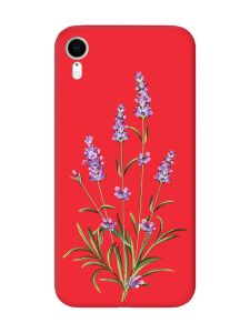 Матовий червоний чохол на Apple iPhone XR :: Гілочки лаванди (принт 266)